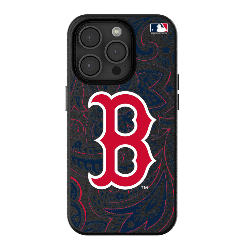 Boston Red Sox Paisley iPhone MagSafe Compatible Phone Case