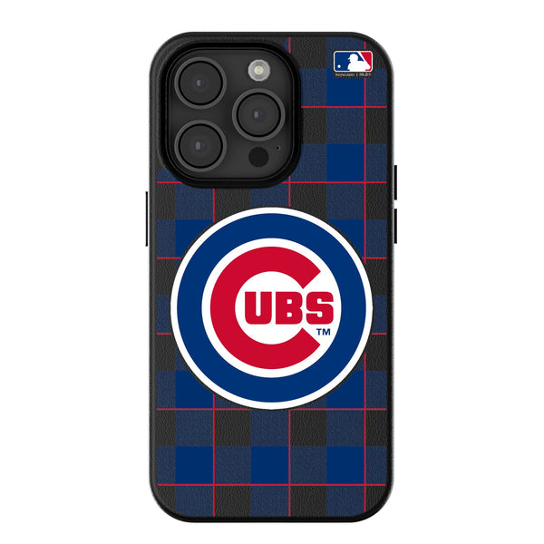 Chicago Cubs Plaid iPhone MagSafe Compatible Phone Case