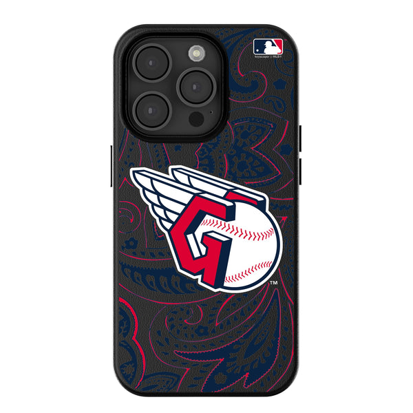 Cleveland Guardians Paisley iPhone MagSafe Compatible Phone Case