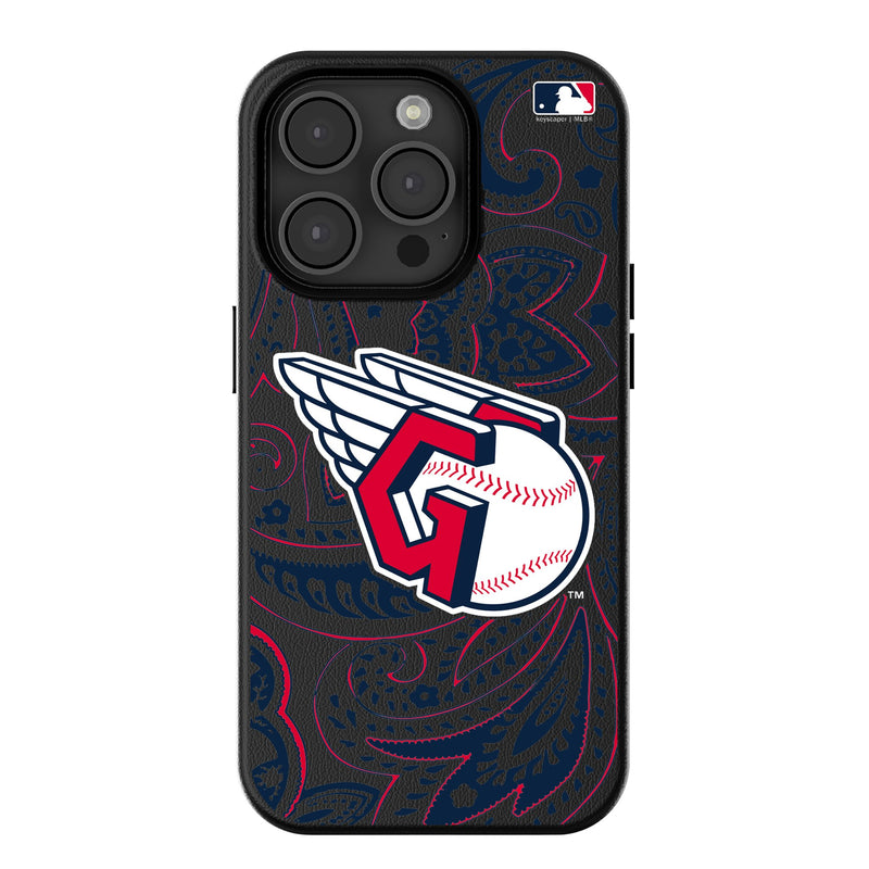 Cleveland Guardians Paisley iPhone MagSafe Compatible Phone Case