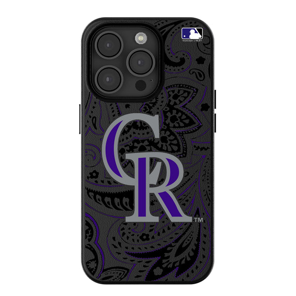 Colorado Rockies Paisley iPhone MagSafe Compatible Phone Case