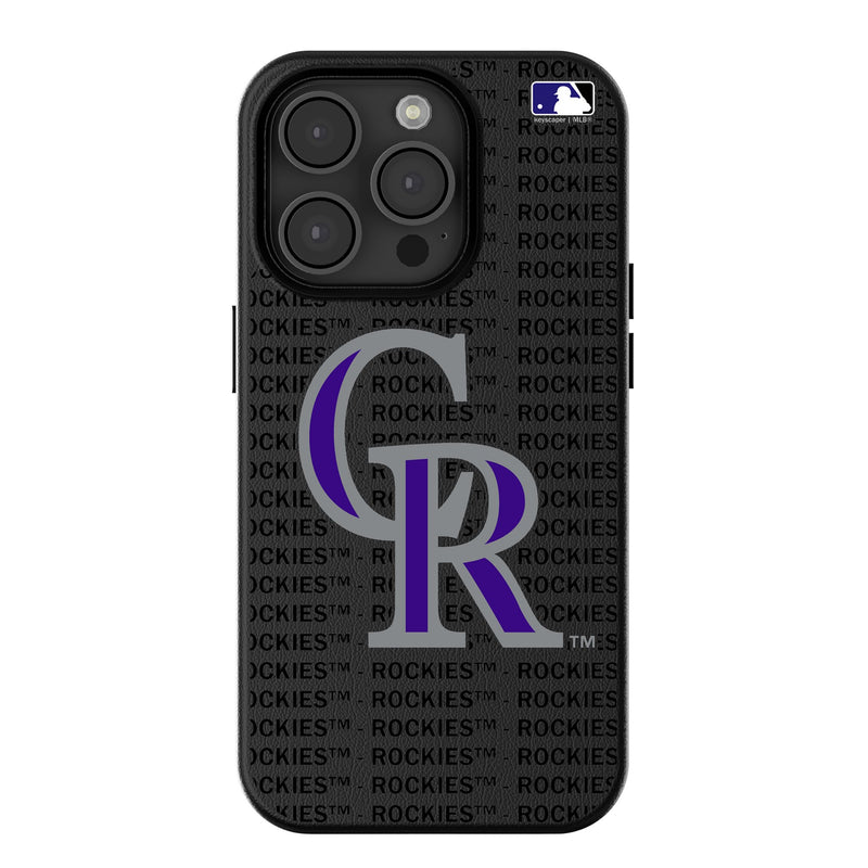 Colorado Rockies Text Backdrop iPhone MagSafe Compatible Phone Case