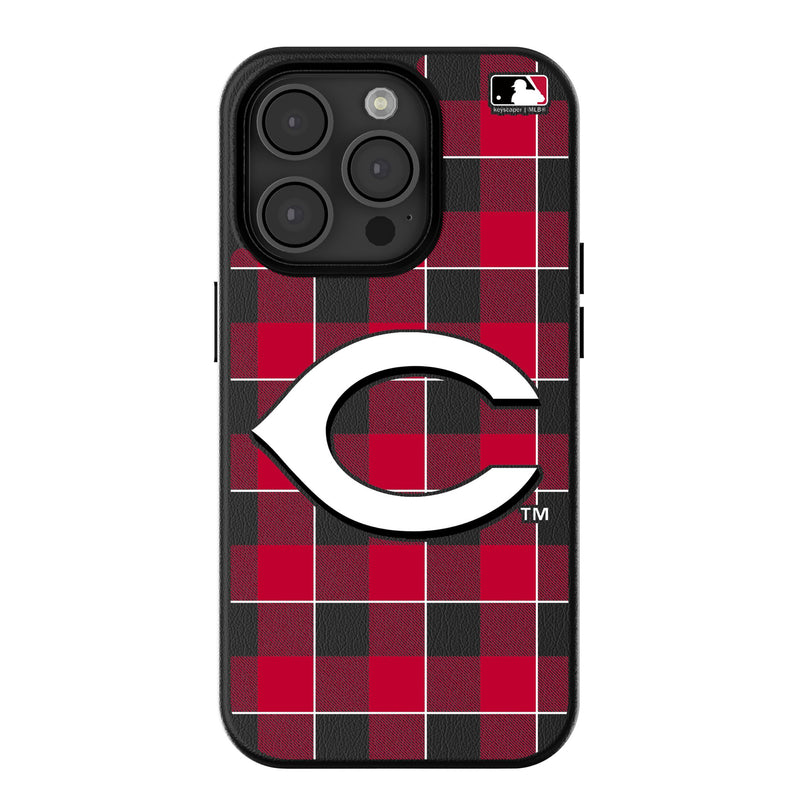 Cincinnati Reds Plaid iPhone MagSafe Compatible Phone Case