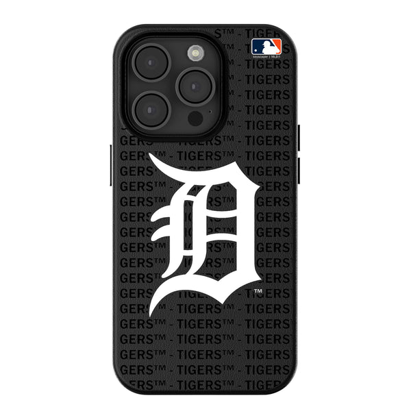 Detroit Tigers Text Backdrop iPhone MagSafe Compatible Phone Case