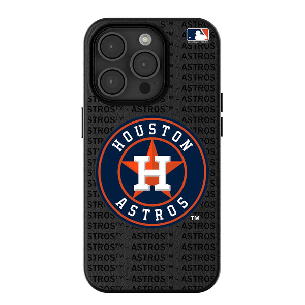 Houston Astros Text Backdrop iPhone MagSafe Compatible Phone Case