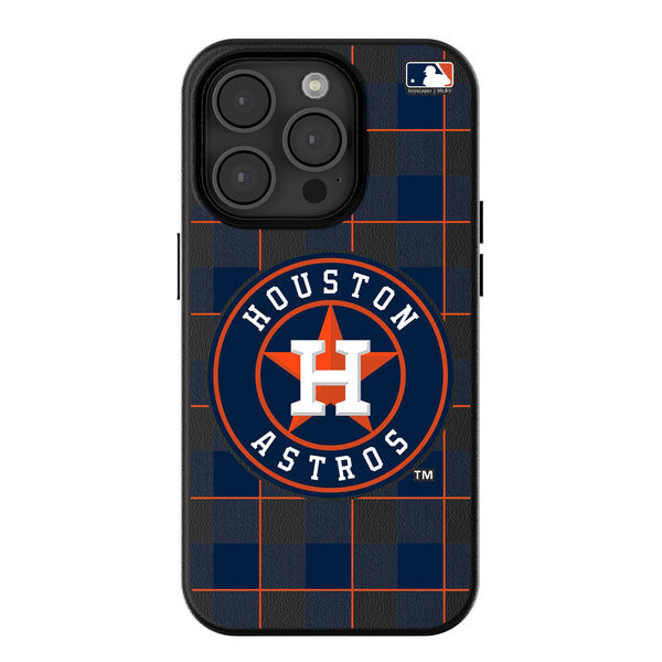 Houston Astros Plaid iPhone MagSafe Compatible Phone Case