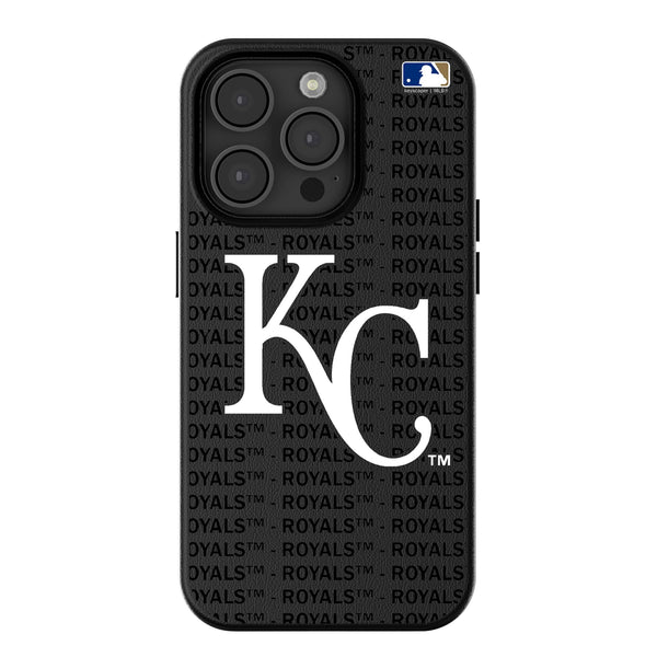 Kansas City Royals Text Backdrop iPhone MagSafe Compatible Phone Case