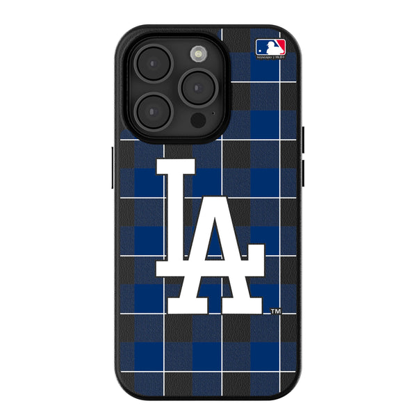 LA Dodgers Plaid iPhone MagSafe Compatible Phone Case