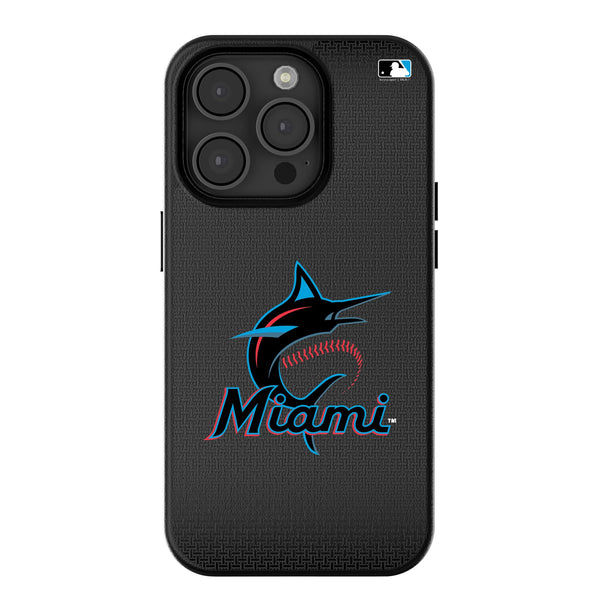 Miami Marlins Linen iPhone MagSafe Compatible Phone Case