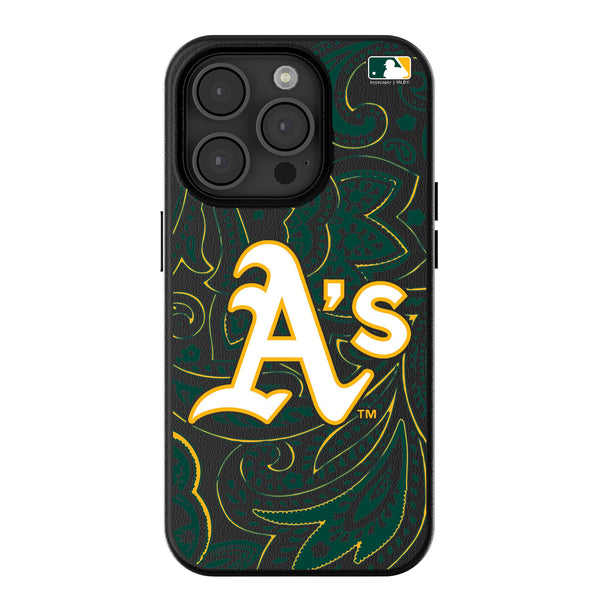 Oakland Athletics Paisley iPhone MagSafe Compatible Phone Case