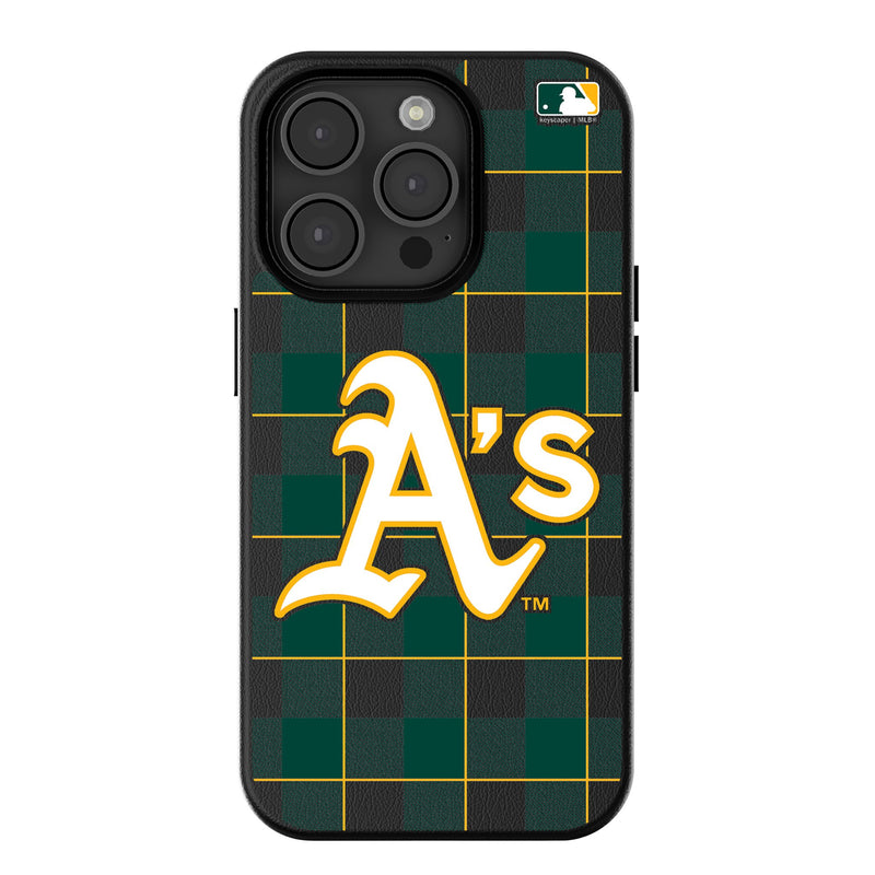 Oakland Athletics Plaid iPhone MagSafe Compatible Phone Case