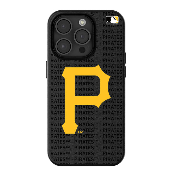 Pittsburgh Pirates Text Backdrop iPhone MagSafe Compatible Phone Case