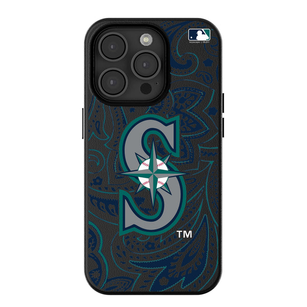 Seattle Mariners Paisley iPhone MagSafe Compatible Phone Case