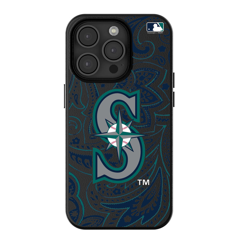 Seattle Mariners Paisley iPhone MagSafe Compatible Phone Case