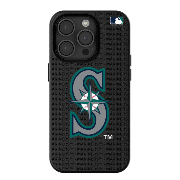 Seattle Mariners Text Backdrop iPhone MagSafe Compatible Phone Case