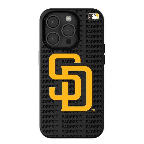 San Diego Padres Text Backdrop iPhone MagSafe Compatible Phone Case