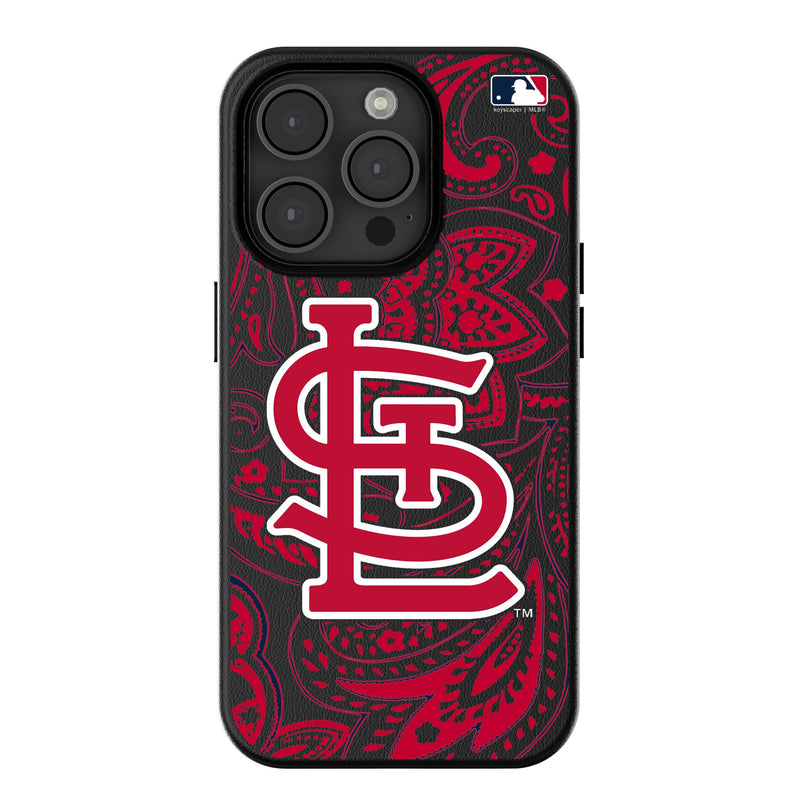 St Louis Cardinals Paisley iPhone MagSafe Compatible Phone Case