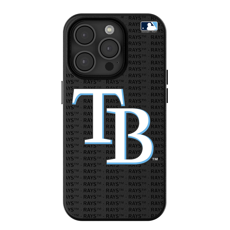 Tampa Bay Rays Text Backdrop iPhone MagSafe Compatible Phone Case