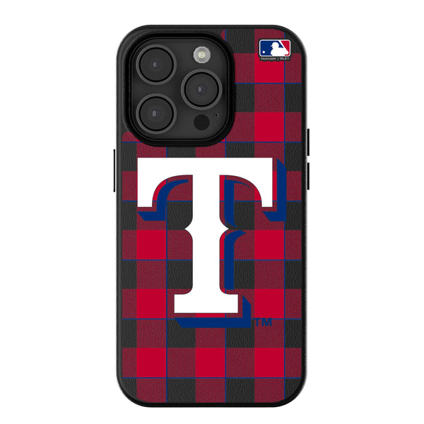 Texas Rangers Plaid iPhone MagSafe Compatible Phone Case