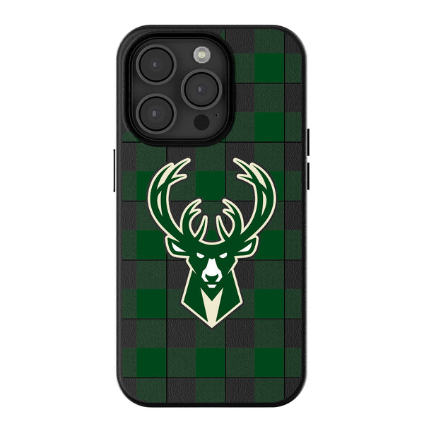 Milwaukee Bucks Plaid iPhone MagSafe Compatible Phone Case