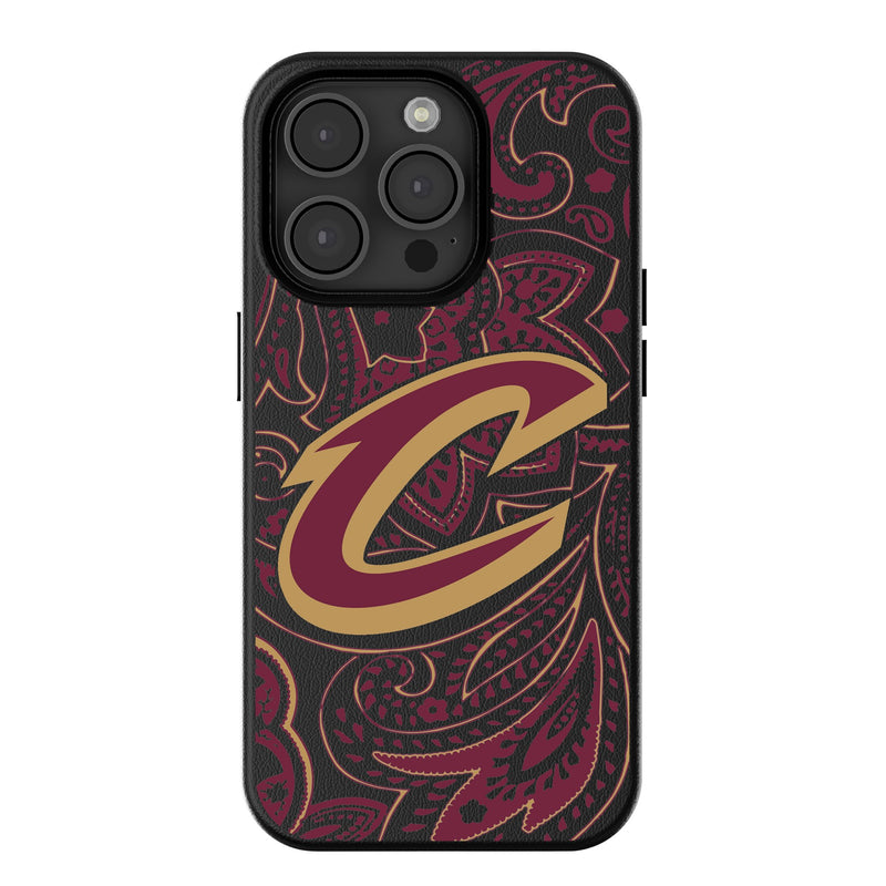 Cleveland Cavaliers Paisley iPhone MagSafe Compatible Phone Case