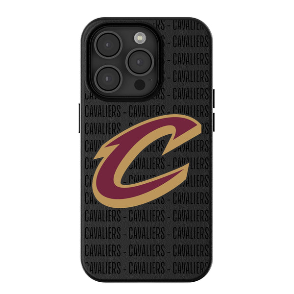 Cleveland Cavaliers Text Backdrop iPhone MagSafe Compatible Phone Case