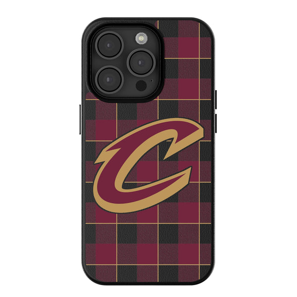 Cleveland Cavaliers Plaid iPhone MagSafe Compatible Phone Case