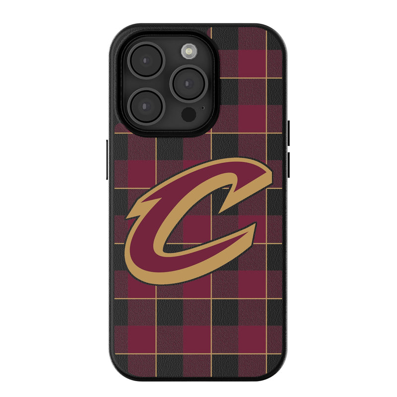 Cleveland Cavaliers Plaid iPhone MagSafe Compatible Phone Case