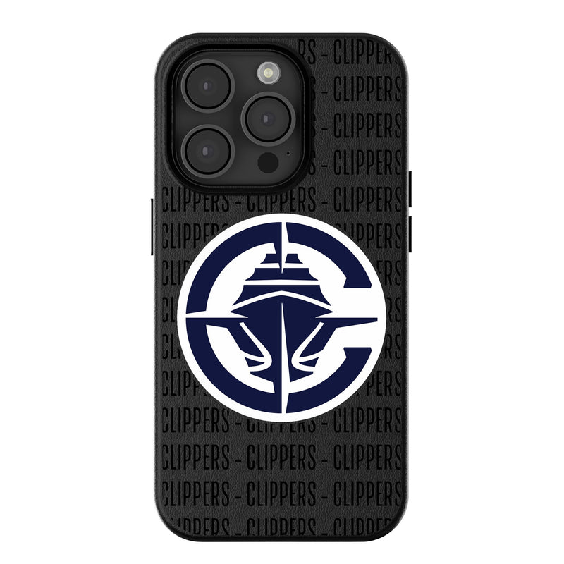 Los Angeles Clippers Text Backdrop iPhone MagSafe Compatible Phone Case