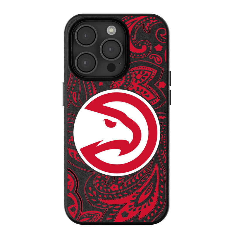 Atlanta Hawks Paisley iPhone MagSafe Compatible Phone Case