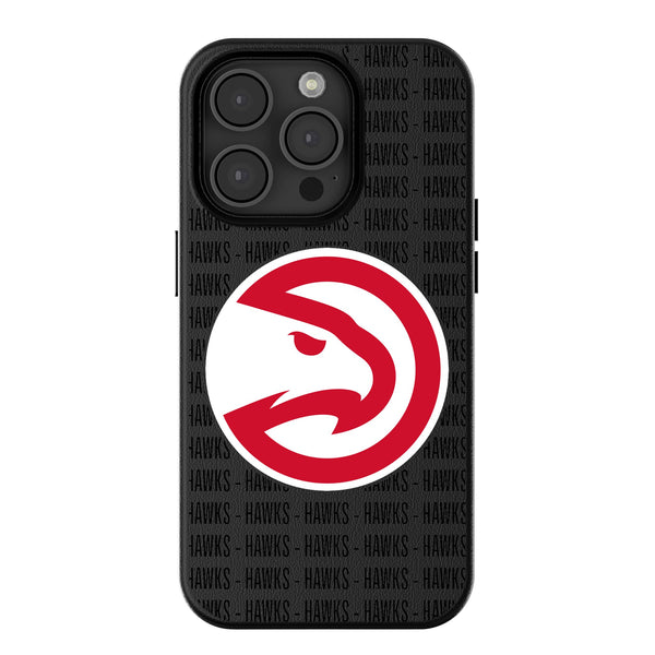 Atlanta Hawks Text Backdrop iPhone MagSafe Compatible Phone Case