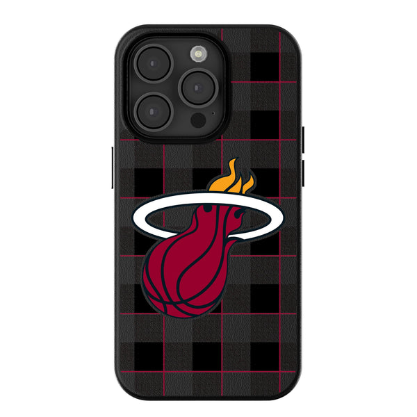 Miami Heat Plaid iPhone MagSafe Compatible Phone Case