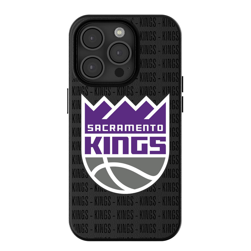 Sacramento Kings Text Backdrop iPhone MagSafe Compatible Phone Case