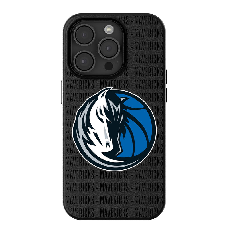 Dallas Mavericks Text Backdrop iPhone MagSafe Compatible Phone Case