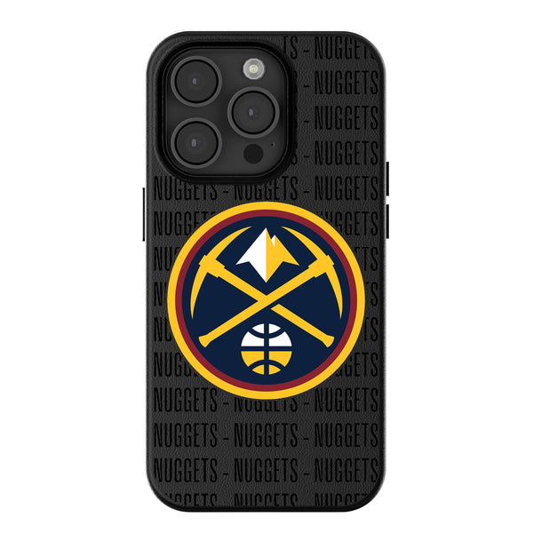 Denver Nuggets Text Backdrop iPhone MagSafe Compatible Phone Case