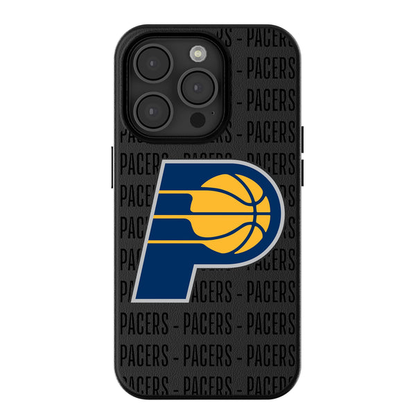 Indiana Pacers Text Backdrop iPhone MagSafe Compatible Phone Case