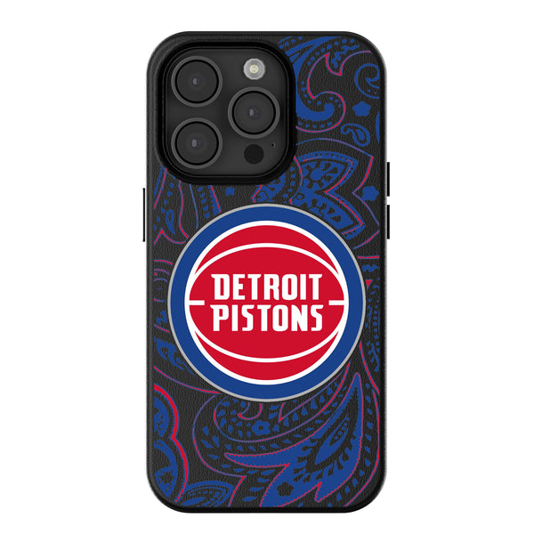 Detroit Pistons Paisley iPhone MagSafe Compatible Phone Case