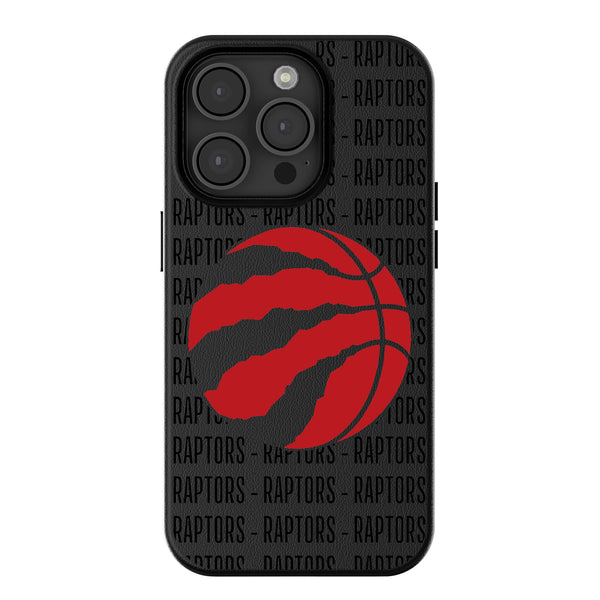 Toronto Raptors Text Backdrop iPhone MagSafe Compatible Phone Case