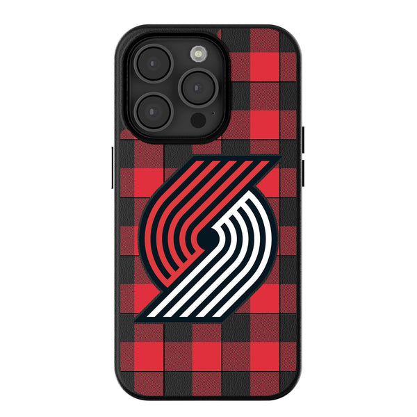 Portland Trail Blazers Plaid iPhone MagSafe Compatible Phone Case