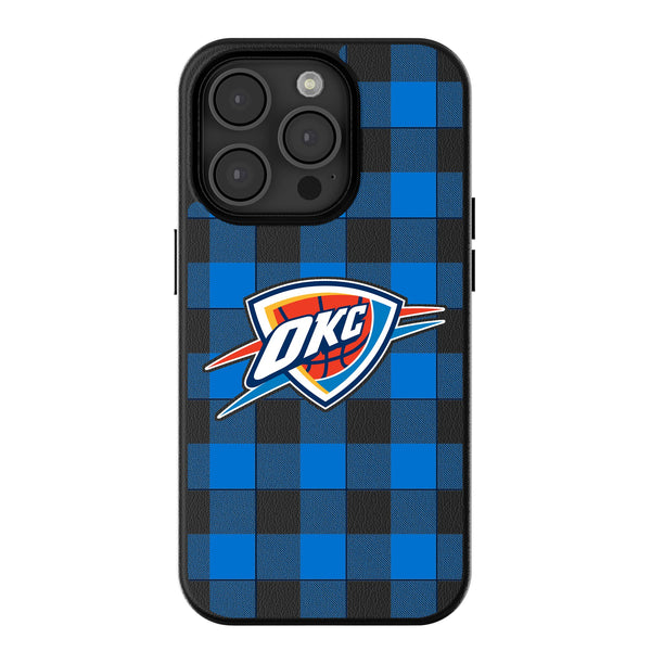 Oklahoma City Thunder Plaid iPhone MagSafe Compatible Phone Case