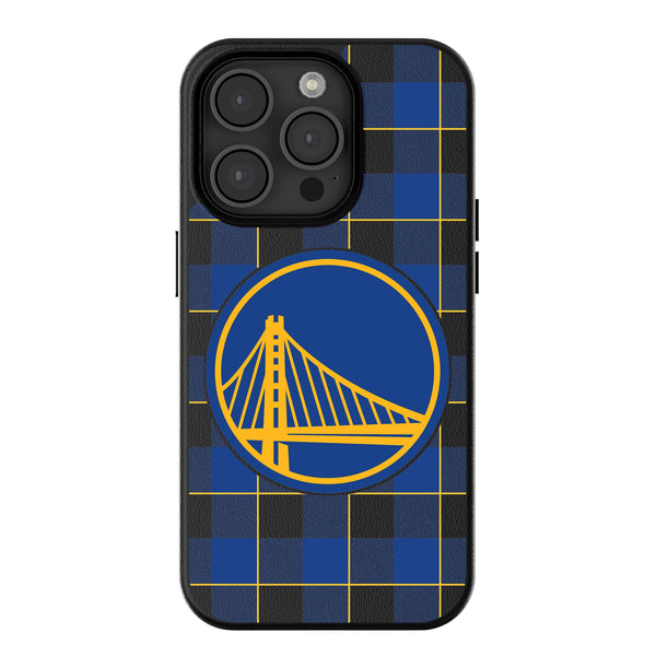 Golden State Warriors Plaid iPhone MagSafe Compatible Phone Case