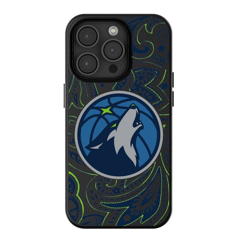 Minnesota Timberwolves Paisley iPhone MagSafe Compatible Phone Case