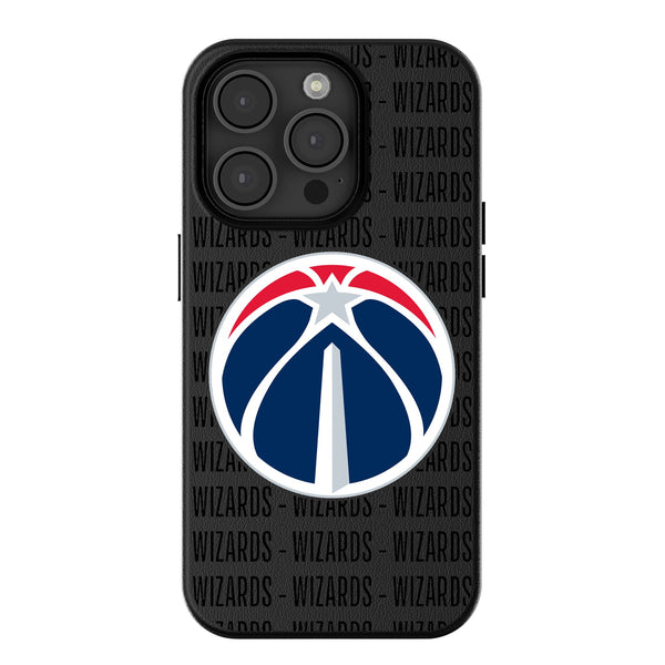 Washington Wizards Text Backdrop iPhone MagSafe Compatible Phone Case