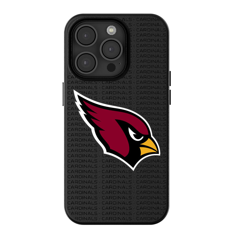 Arizona Cardinals Text Backdrop iPhone MagSafe Compatible Phone Case