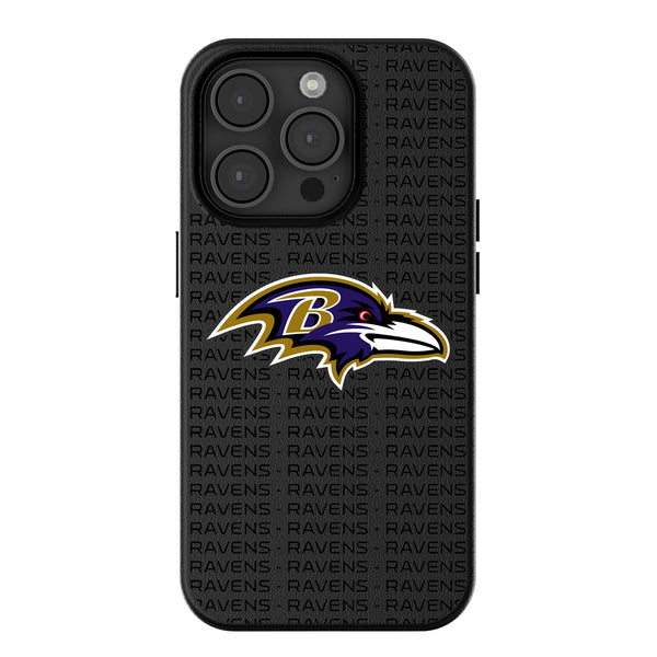 Baltimore Ravens Text Backdrop iPhone MagSafe Compatible Phone Case