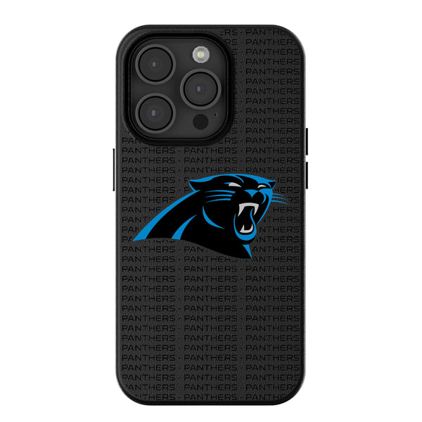 Carolina Panthers Text Backdrop iPhone MagSafe Compatible Phone Case