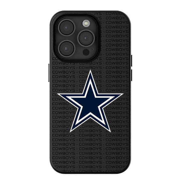 Dallas Cowboys Text Backdrop iPhone MagSafe Compatible Phone Case