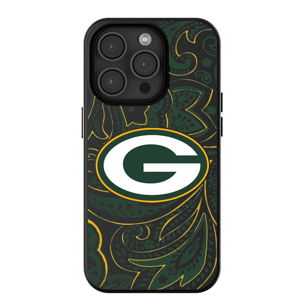 Green Bay Packers Paisley iPhone MagSafe Compatible Phone Case