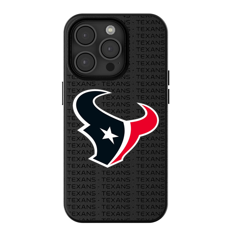 Houston Texans Text Backdrop iPhone MagSafe Compatible Phone Case