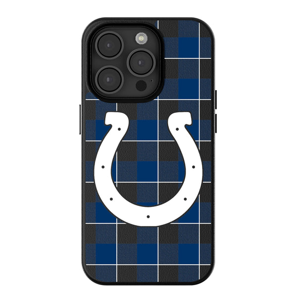 Indianapolis Colts Plaid iPhone MagSafe Compatible Phone Case